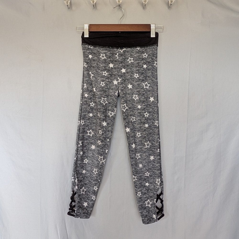 ShoSho Star Print Leggings with Crisscross Ankle Detail | Size 10/12